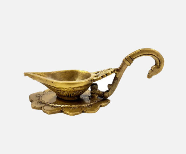 Brass Base Carving Over Lotus Diya