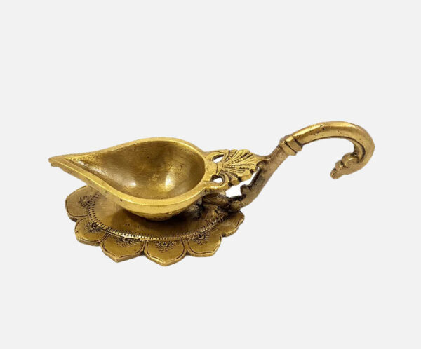 Brass Base Carving Over Lotus Diya