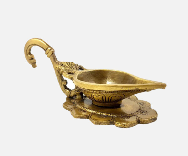 Brass Base Carving Over Lotus Diya