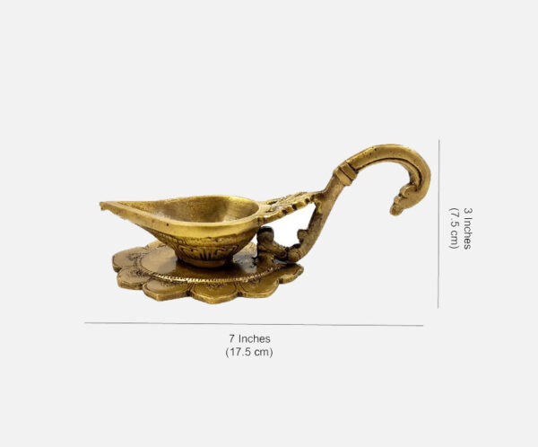 Brass Base Carving Over Lotus Diya