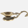 Brass Ethnic Handcarved Diya with Curved Handle