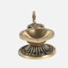 Brass Ethnic Handcarved Diya with Curved Handle
