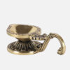 Brass Ethnic Handcarved Diya with Curved Handle
