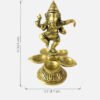 Brass Ganesha Design Five Oil Wick Diya