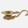 Gemstone Work Dancing Ganesha Over Ethnic Legs Five Oil Wick Brass Diya