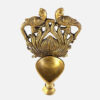 Brass Ethnic Twin Peacock Design Wall Hanging Diya with Bell