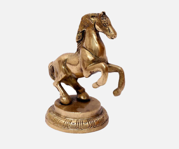 Brass Uplifted Legs Horse Tableware Showpiece, Showpiece for Home Decor