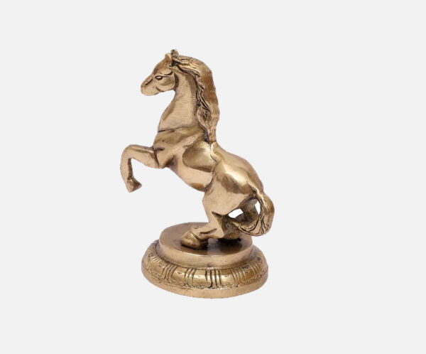 Brass Uplifted Legs Horse Tableware Showpiece, Showpiece for Home Decor